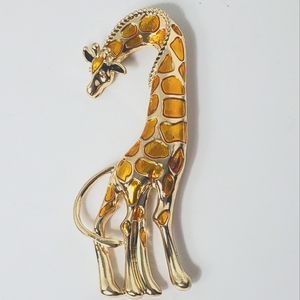 GIRAFFE Large Pin Brooch Safari Jewelry